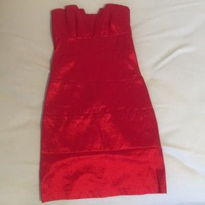 Red tight semi-formal dress